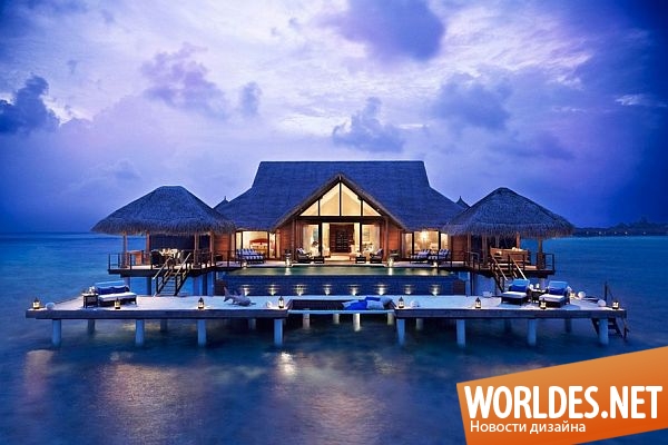дизайн отеля, роскошный отель, отель на Мальдивах, впечатляющий отель, красивый отель