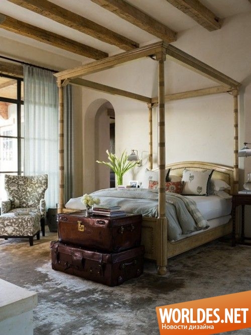 дизайн спален, спальни в загородном стиле, спальни в деревенском стиле, интересные спальни, уютные спальни
