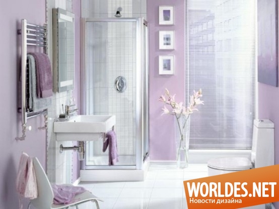 ванные комнаты, женственные ванные комнаты, яркие ванные комнаты, дизайнерские идеи ванных комнат