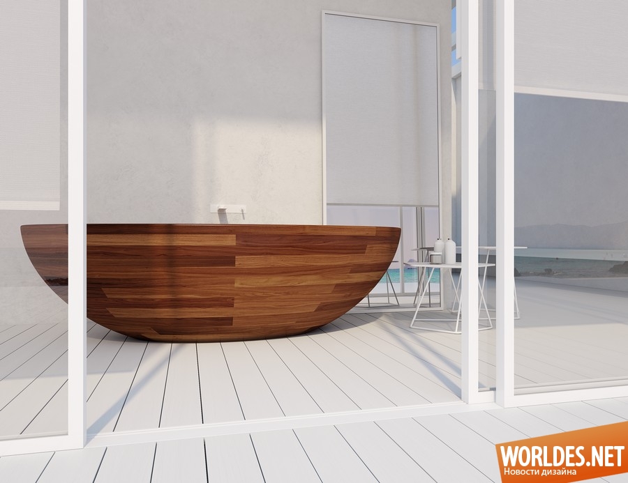 уникальные ванны, деревянные ванные, деревянные ванны, стильные ванны, комфортные ванны