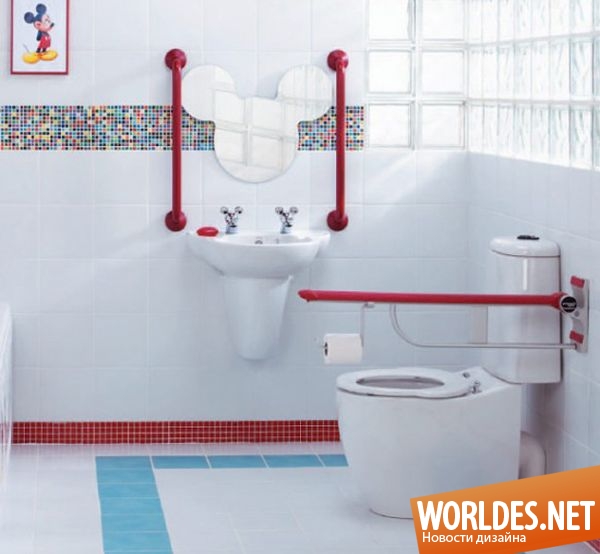 детские ванные комнаты, яркие ванные комнаты, веселые ванные комнаты, стильные ванные комнаты, современные ванные комнаты, функциональные ванные комнаты