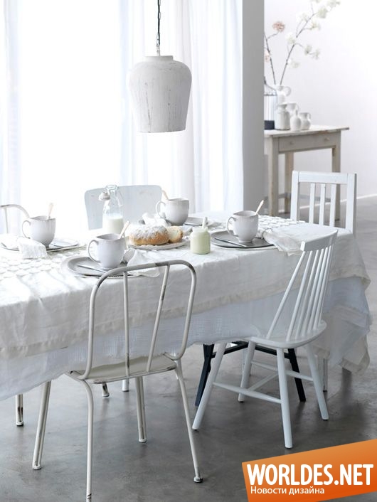 скандинавские столовые, стильные столовые, светлые столовые, столовые в скандинавском стиле, уютные столовые