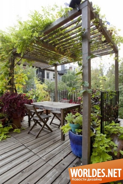 терраса, терраса в деревенском стиле, оформление сада, стильная терраса