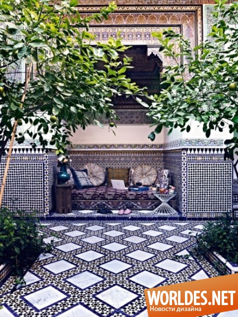 террасы в стиле Марокко, террасы в марокканском стиле, яркие террасы, интересные террасы, оригинальные террасы