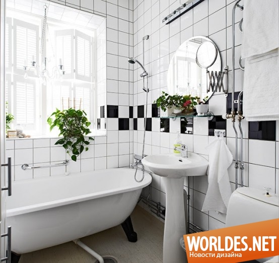 ванные комнаты, скандинавские ванные комнаты, ванные комнаты в скандинавском стиле, светлые ванные комнаты, яркие ванные комнаты