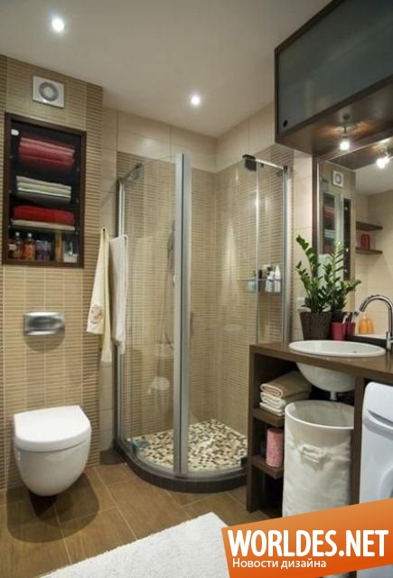 небольшие ванные комнаты, стильные ванные комнаты, уютные ванные комнаты