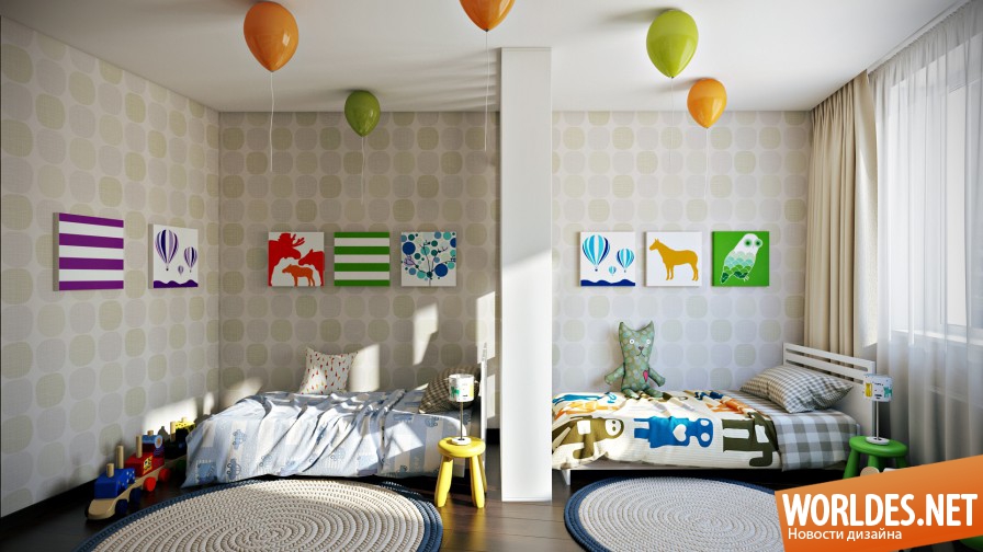 красочные идеи детских комнат, стильные идеи детских комнат, яркие детские комнаты