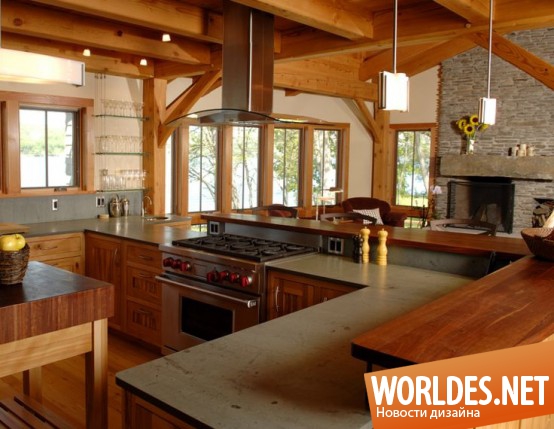 стильные кухни, деревянные кухни, деревянные кухонные столешницы, кухни с деревянными столешницами