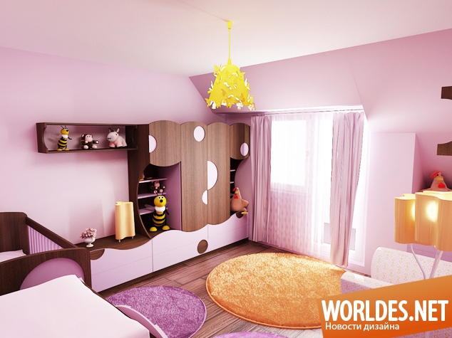 детская комната в фиолетовом цвете, детские комнаты для новорожденных, детская комната для новорожденной девочки, детская комната, детская комната для девочки, дизайн детской комнаты 