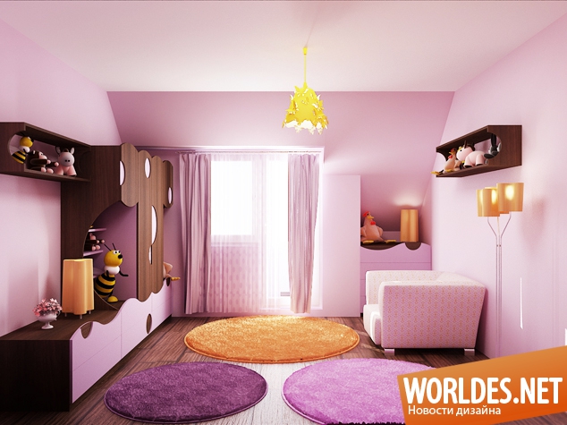 детская комната в фиолетовом цвете, детские комнаты для новорожденных, детская комната для новорожденной девочки, детская комната, детская комната для девочки, дизайн детской комнаты 