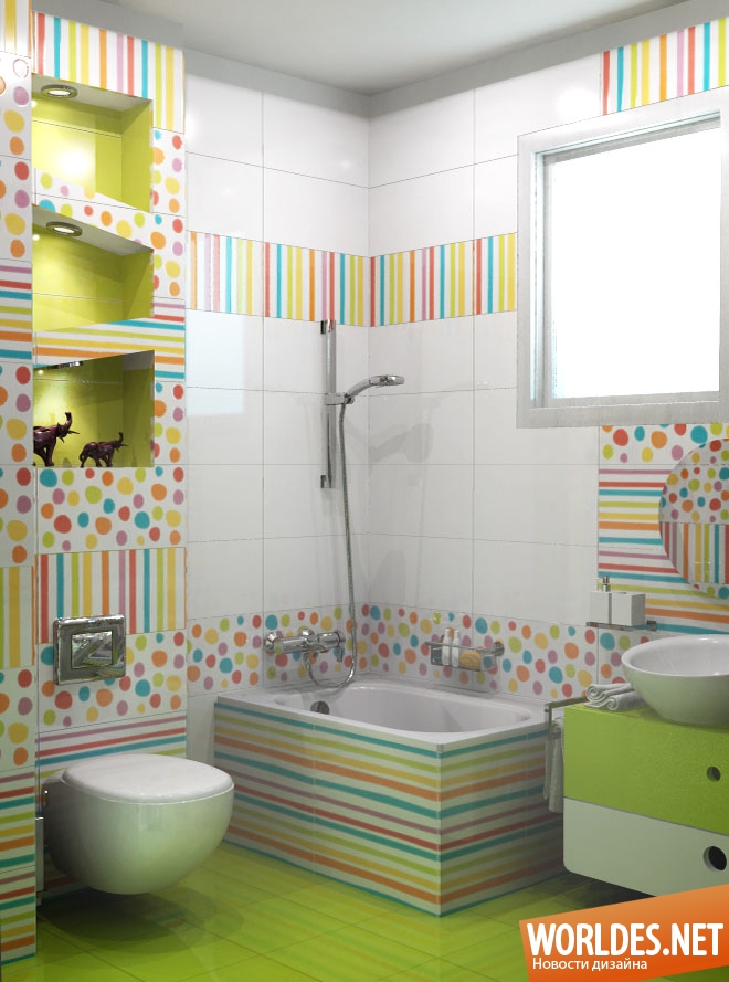 детская ванная комната, детская ванная комната фото, дизайн детской ванной комнаты, ванная комната