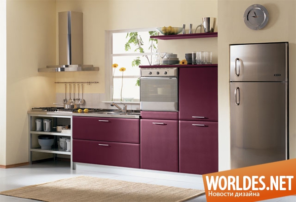 фиолетовая кухня, фиолетовая кухня фото, кухни фиолетового цвета, бело фиолетовая кухня, дизайн фиолетовой кухни, розовая кухня, фото розовых кухонь