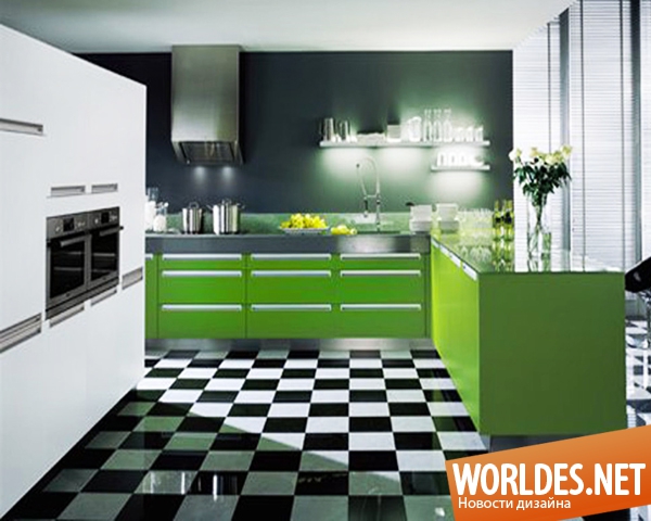 Дизайн интерьера зеленой кухни (70+ фото)