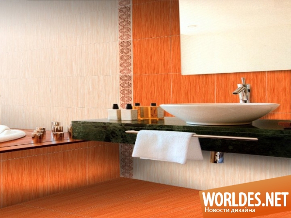 оранжевая ванная комната, ванная комната, оранжевые ванные комнаты фото, яркая ванная комната, фото оранжевой ванной комнаты, оранжевая ванная комната дизайн, ванная комната в оранжевом цвете