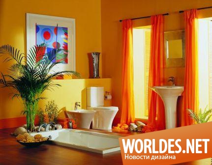 оранжевая ванная комната, ванная комната, оранжевые ванные комнаты фото, яркая ванная комната, фото оранжевой ванной комнаты, оранжевая ванная комната дизайн, ванная комната в оранжевом цвете