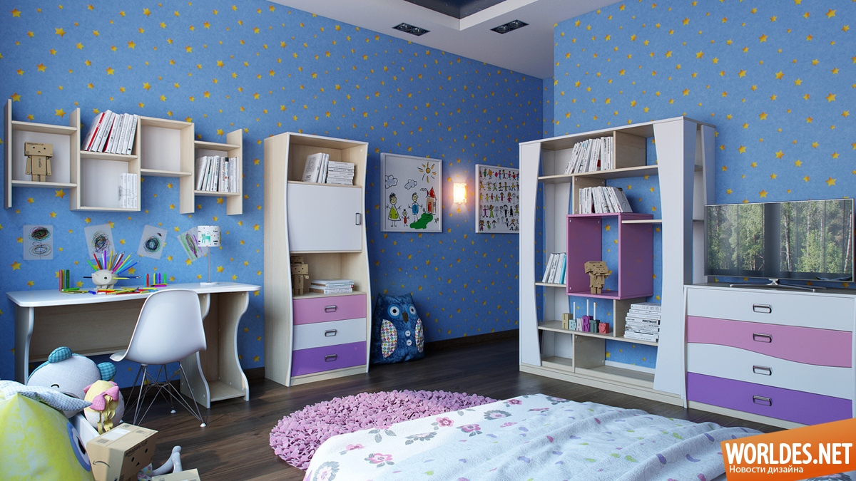 современная детская комната, современные детские комнаты фото, современный дизайн детской комнаты, современный интерьер детской комнаты, детские комнаты, детская комната