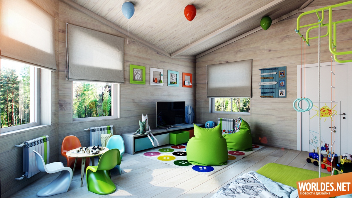 Дизайн детской комнаты - оформление интерьера в современном стиле