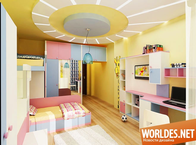детская для мальчика и девочки, детская комната мальчик и девочка, детская комната, детская комната фото, детская комната дизайн, дизайн детской комнаты