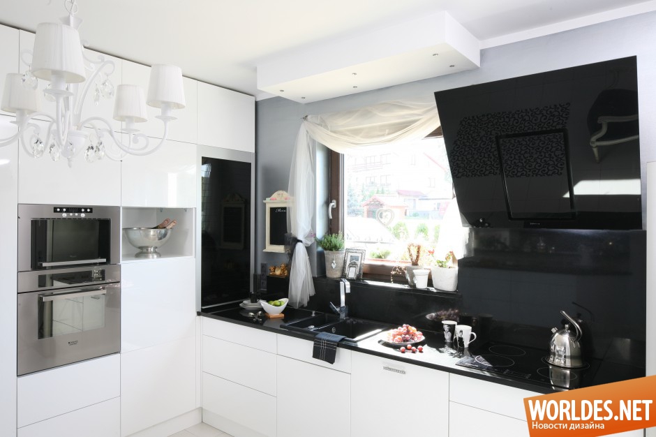 кухни, дизайн кухонь, черно-белые кухни, черно-белые кухни фото, мебель для кухни, кухни черно белые дизайн, кухни черно белые дизайн фото