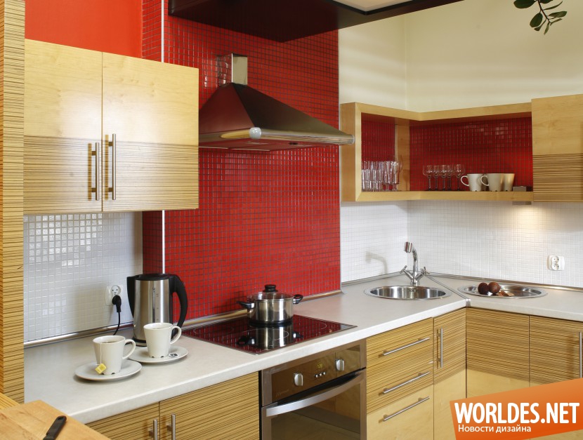 красный интерьер, красный цвет в интерьере, красный интерьер фото, красный интерьер кухни, интерьер квартиры, дизайн интерьера