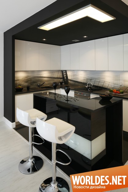 современные черно-белые кухни, черно-белые кухни, черно-белые кухни фото, черно-белые кухни дизайн, элегантные кухни, современные кухни