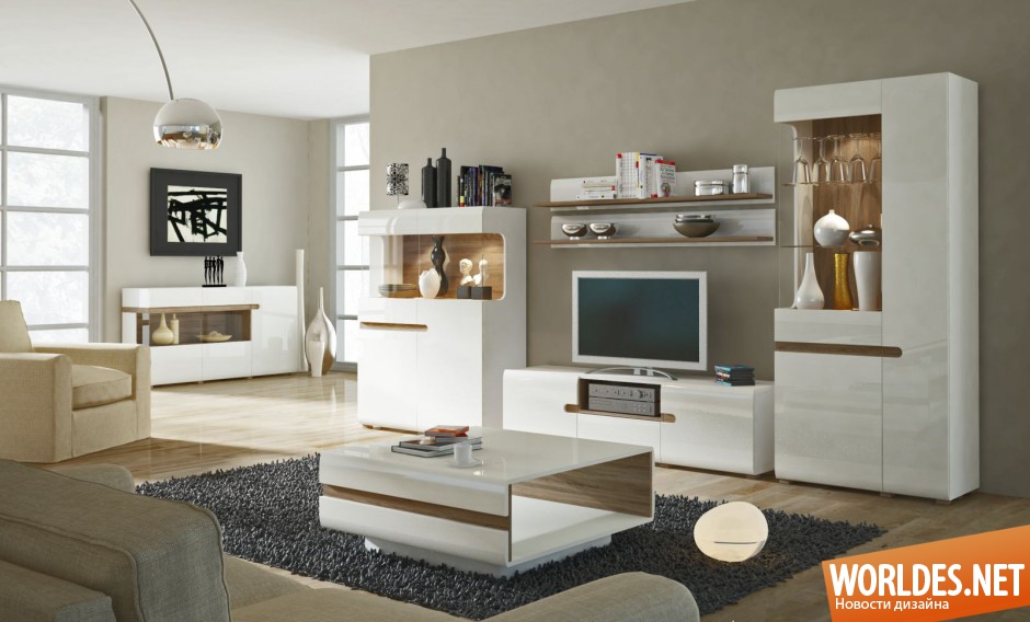 светлая мебель для гостиной, светлая мебель в интерьере гостиной, светлая мебель, светлая мебель фото, мебель для гостиной