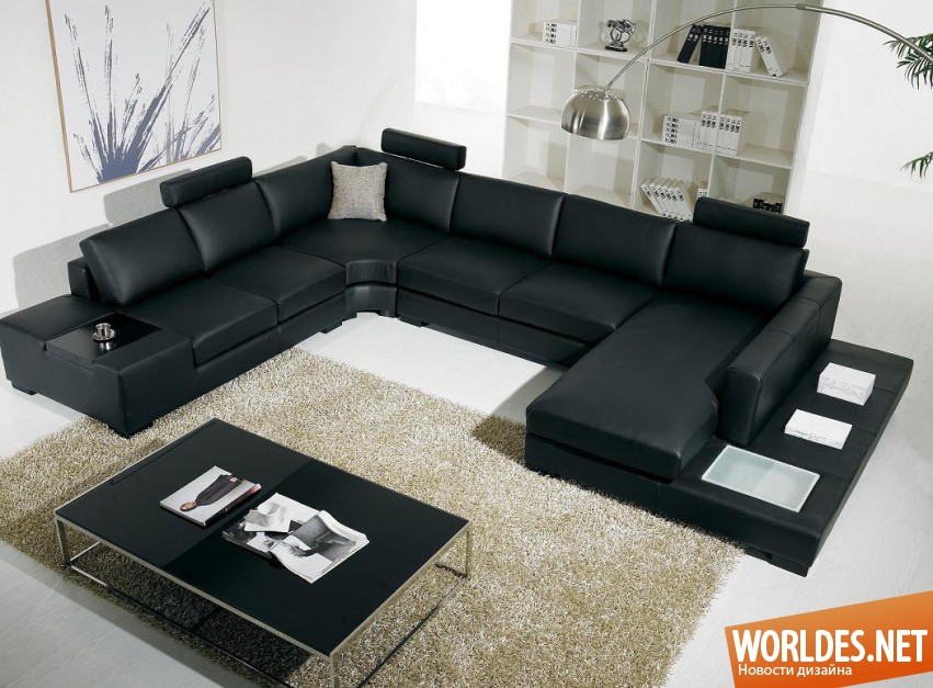 черная мебель, черная мебель фото, гостиная черная мебель, черная мебель в гостиной, мебель для гостиной