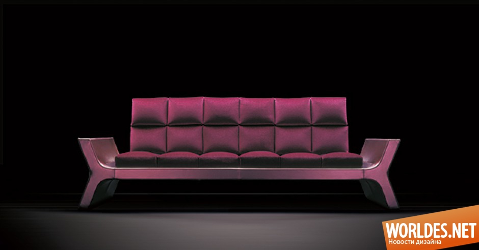 фиолетовая мебель, фиолетовая мебель в интерьере, фиолетовый цвет в интерьере, фиолетовый цвет в интерьере фото, мебель, яркая мебель