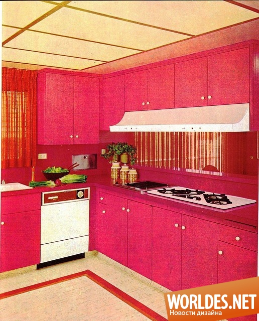 современная кухня, современная кухня фото, современные кухни, современная кухня дизайн фото, современная кухня интерьер, розовая кухня, розовая кухня фото, кухня розового цвета