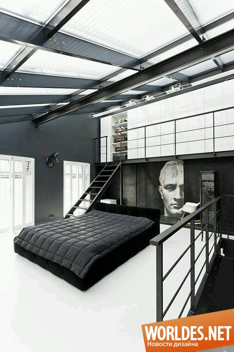 черная спальня, черная спальня фото, черная спальня дизайн, черные спальни, черные спальни фото, спальни, спальни фото, спальни дизайн