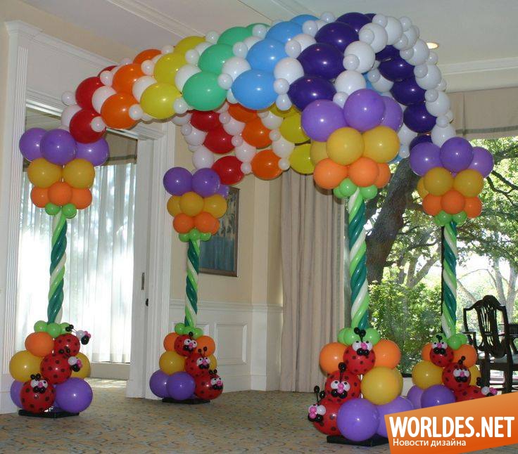 идеи украшения из воздушных шаров, украшения из воздушных шаров, украшения из воздушных шаров фото, украшения воздушными шарами
