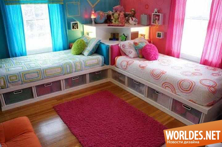 комната для близнецов, кровати для близнецов, мебель для близнецов, детская комната, детские комнаты, детские комнаты фото