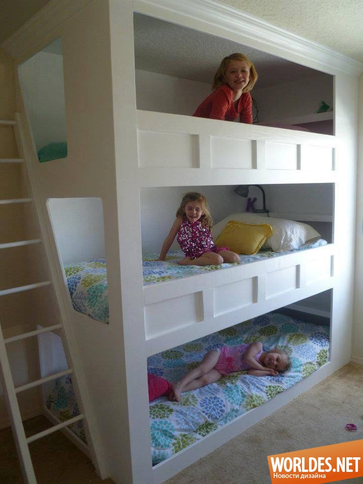 комната для тройни, детская комната для троих, детская комната для троих детей, детские комнаты, детские комнаты фото