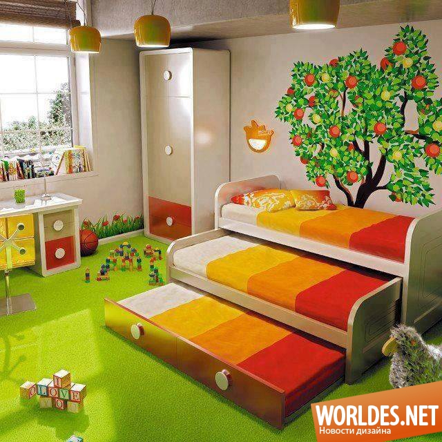 комната для тройни, детская комната для троих, детская комната для троих детей, детские комнаты, детские комнаты фото