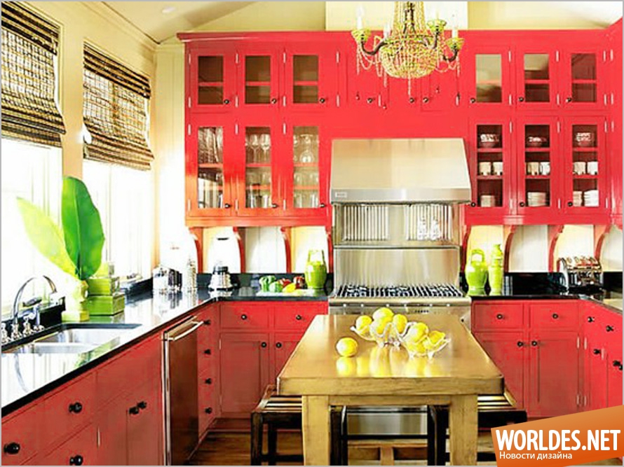 красочные кухни, яркие кухни, красивые кухни, кухни, кухни фото, мебель для кухни
