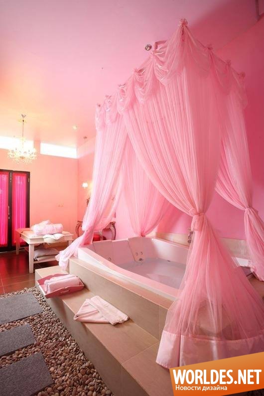 романтические ванные комнаты, розовые ванные комнаты, ванные комнаты, ванные комнаты фото, ванные комнаты дизайн