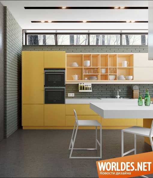 современное кухонное пространство, современные кухни, современные кухни фото, современные кухни дизайн, кухни
