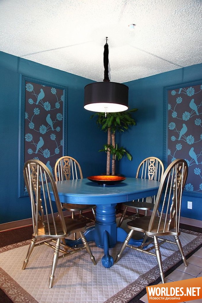столовые, столовые фото, столовые комнаты, дизайн столовой, дизайн столовой фото, синие столовые