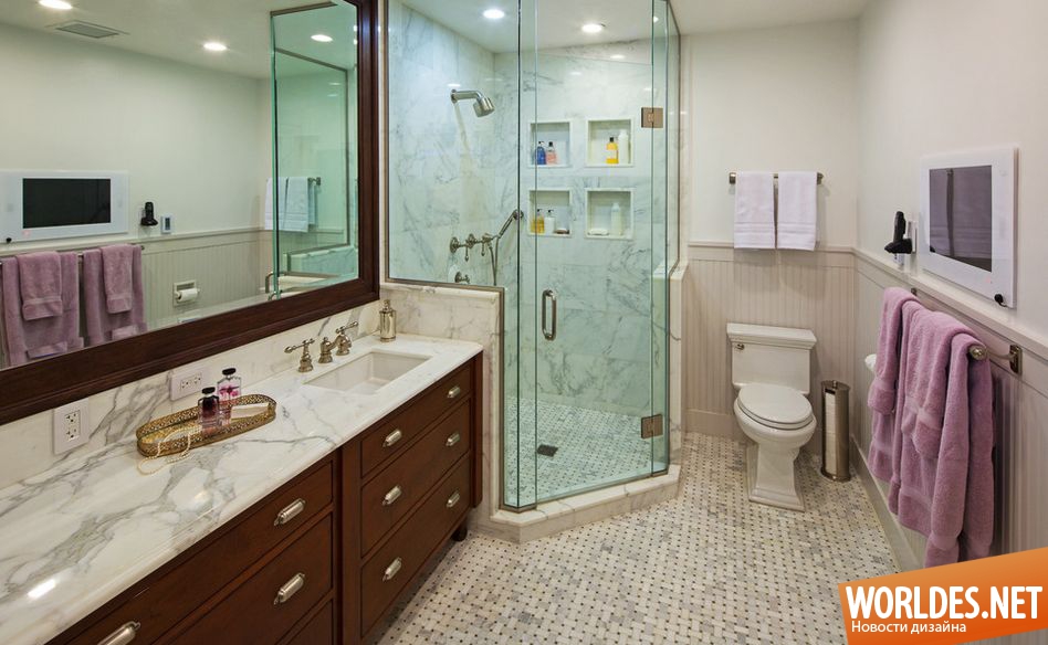 угловой душ в ванной комнате, угловой душ, душ, дизайн душа, ванная комната