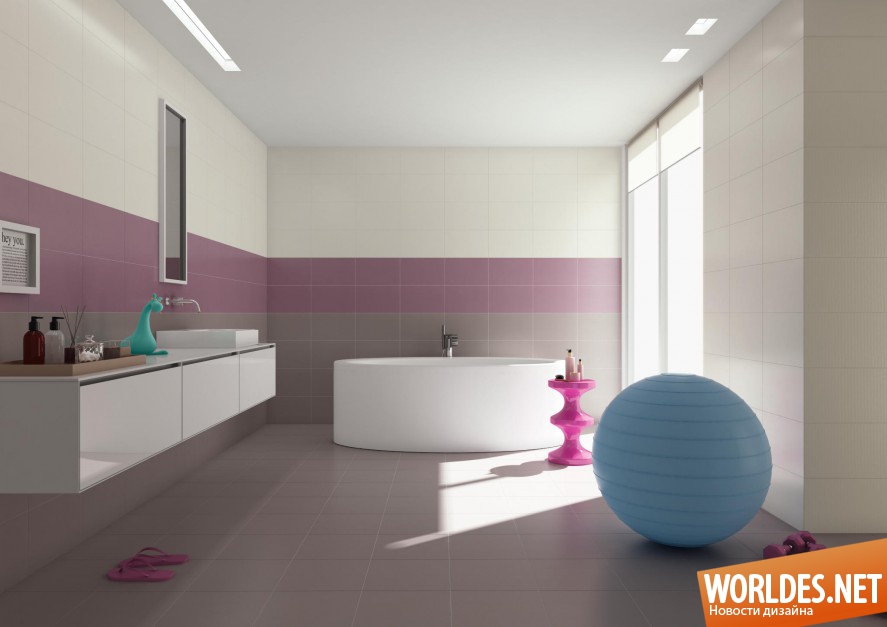 цветная плитка для ванной комнаты, яркая плитка для ванной комнаты, плитка для ванной комнаты, плитка для ванной комнаты фото, ванные комнаты