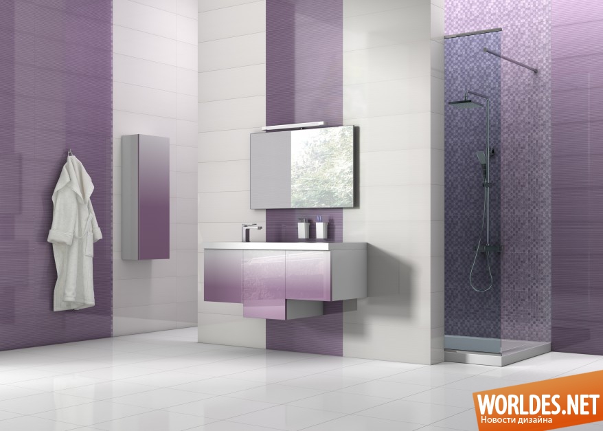 цветная плитка для ванной комнаты, яркая плитка для ванной комнаты, плитка для ванной комнаты, плитка для ванной комнаты фото, ванные комнаты