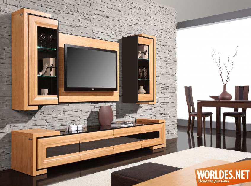 мебель для гостиной, мебель для гостиной фото, деревянная мебель, мебель в цвете дерева, дизайн мебели
