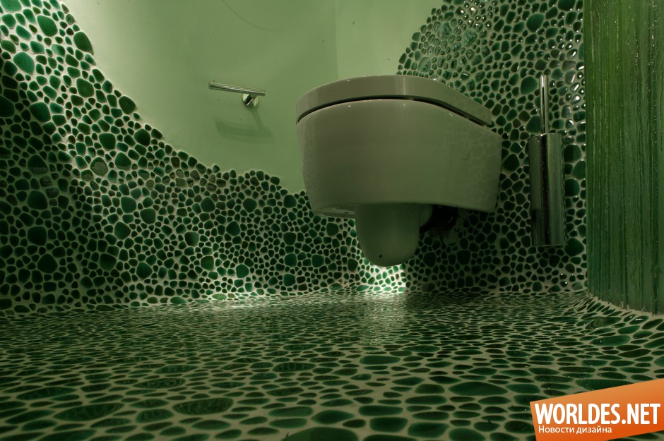 мозаика в ванной комнате, мозаика в ванной комнате фото, ванная комната, зеленая ванная комната