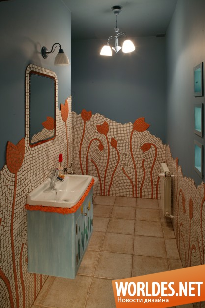 оригинальная ванная комната, красивая ванная комната, ванная комната, ванная комната фото