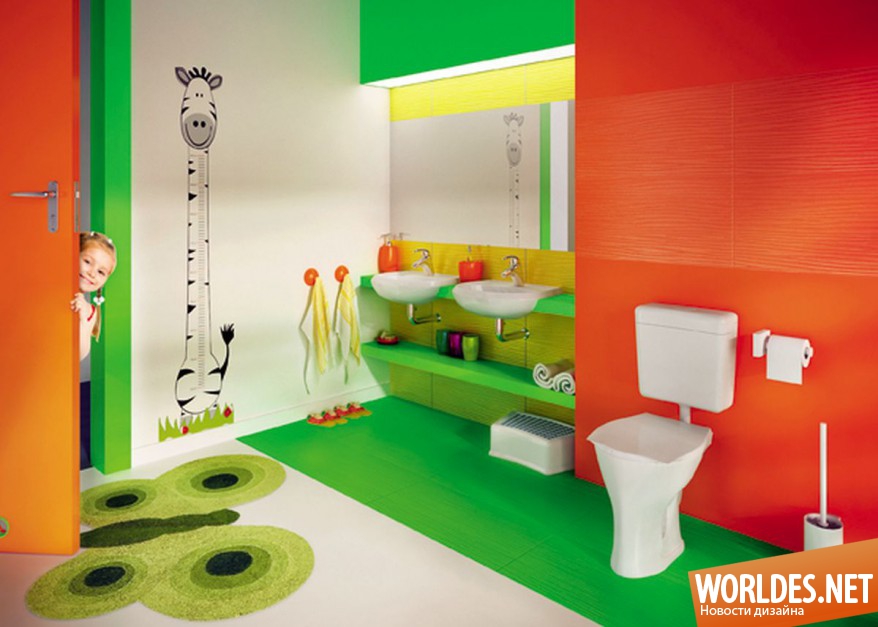ванная комната для ребенка, ванная комната, ванные комнаты, детские ванные комнаты