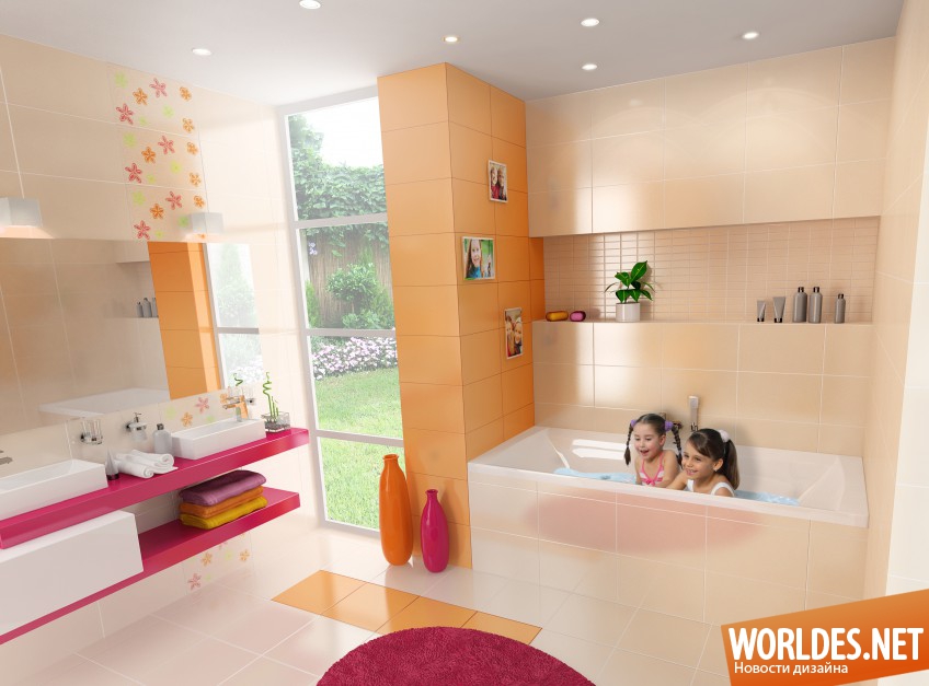 ванная комната для ребенка, ванная комната, ванные комнаты, детские ванные комнаты