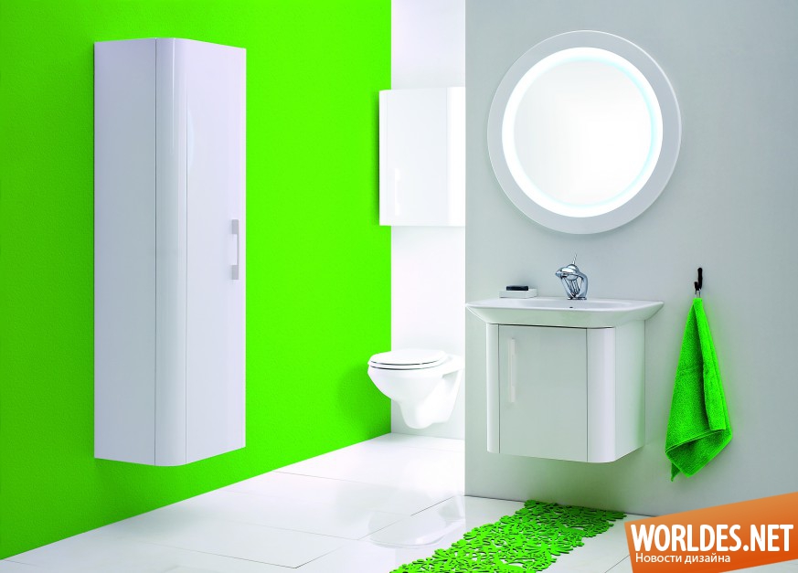 зеленые ванные комнаты, ванные комнаты, ванные комнаты фото, зеленый цвет в ванной комнате