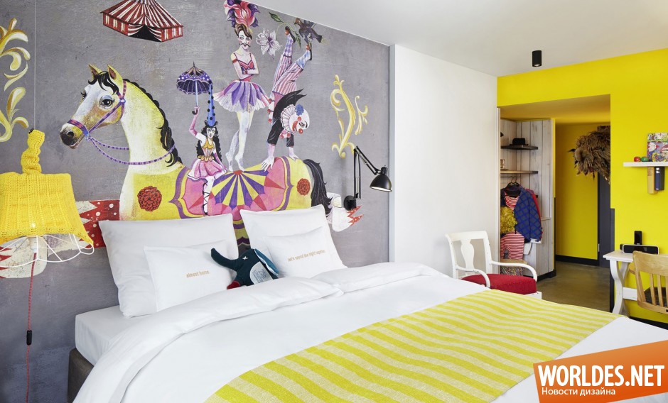 цветные спальни, яркие спальни, спальни, спальни фото, дизайн спальни