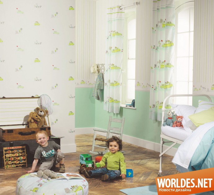 обои для детской комнаты, обои для детской комнаты фото, детская комната, дизайн детской, оформление стен в детской, оформление стен в детской комнате