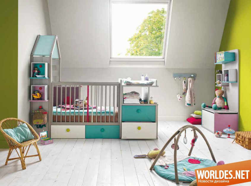 детские комнаты, дизайн детских комнат, светлые детские комнаты, пастельные детские комнаты